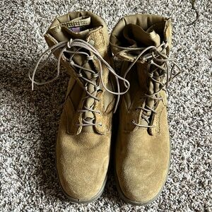 Steel toe Army boots